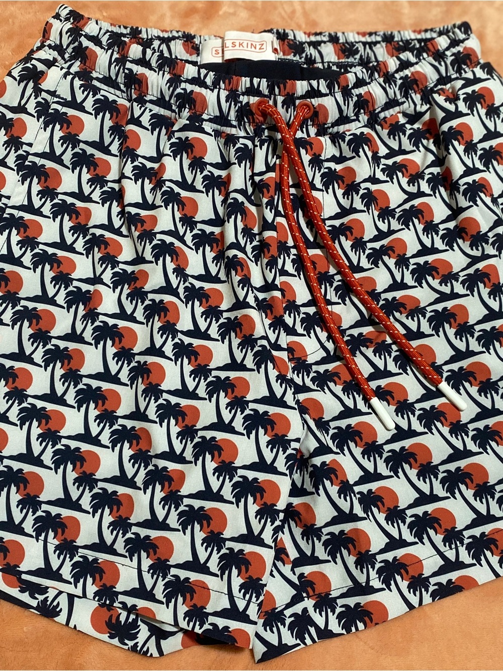 Mens Sealskinz Southwood Palm Print Swim Shorts Size SM Beach Vacation Outdoor